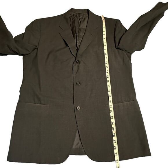 Vintage 1960s Charcoal Grey Hand made lightweight wool blend blazer size 42R - Picture 11 of 13